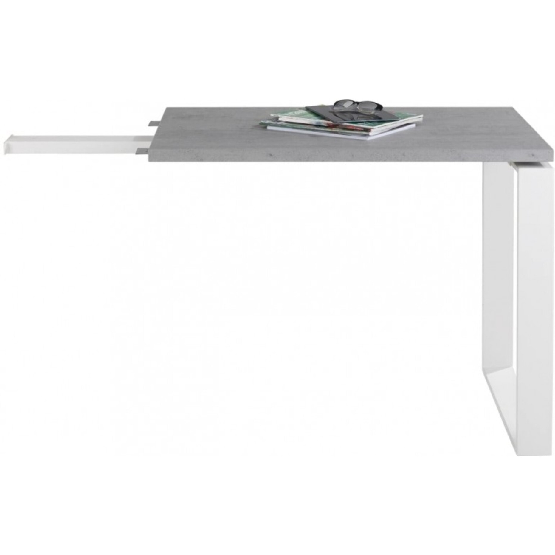 Retour de Bureau Gris Béton 90 cm – Extension pour Bureau - OFFICIO