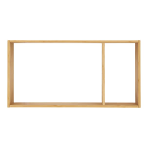 Mensola da parete Ember con 2 ripiani in bambù naturale 70×15×35,5 cm