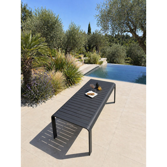 HANOI - Table de jardin en aluminium coloris anthracite