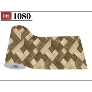 CASSESE HOME Passatoia/Tappeto Bordato in Poliestere con Retro Antiscivolo in PVC Made in Italy_Dec.1080