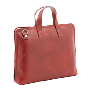 Borsa a mano  unisex In Vera pelle Made in Italy 40x30x5 cm