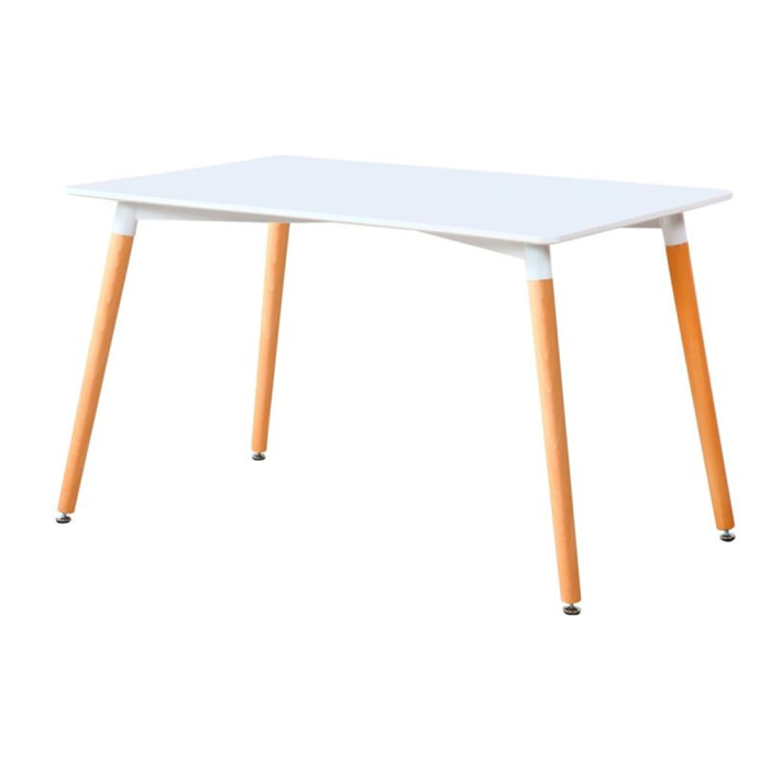 Mesa de comedor Nordika Blanco - Madera de haya