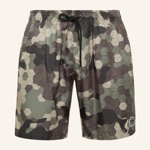 PHILIPP PLEIN Swim Trunks CAMOUFLAGE