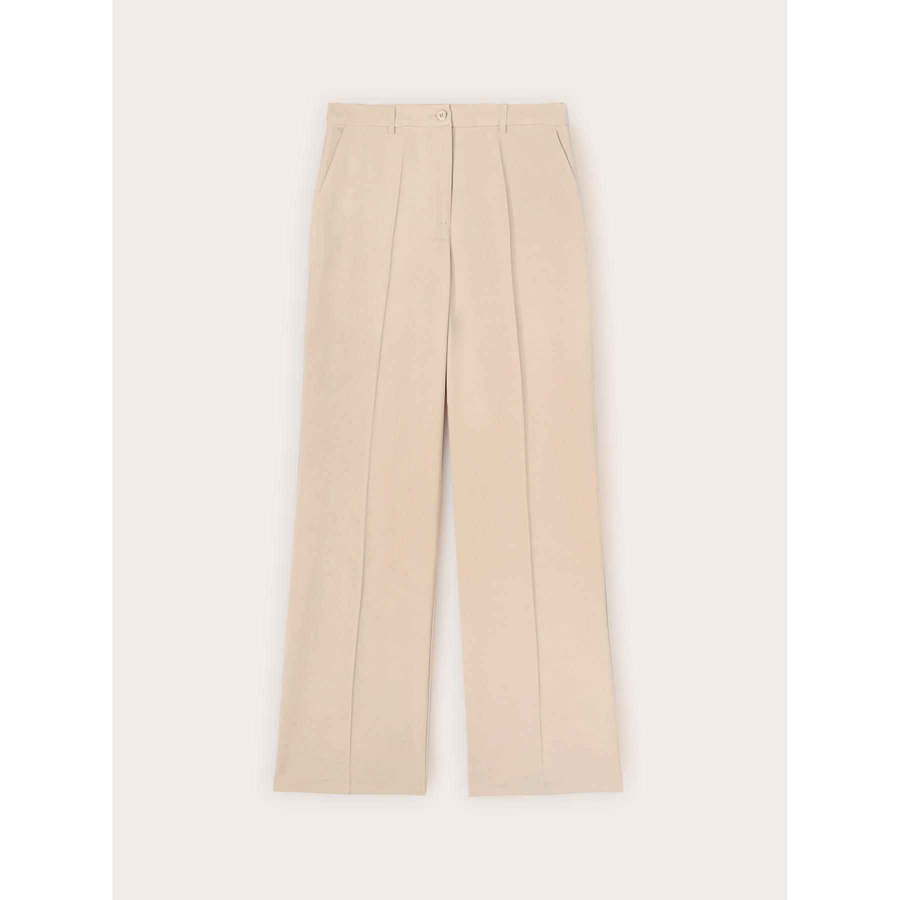 Motivi - Pantaloni palazzo in misto viscosa - Beige