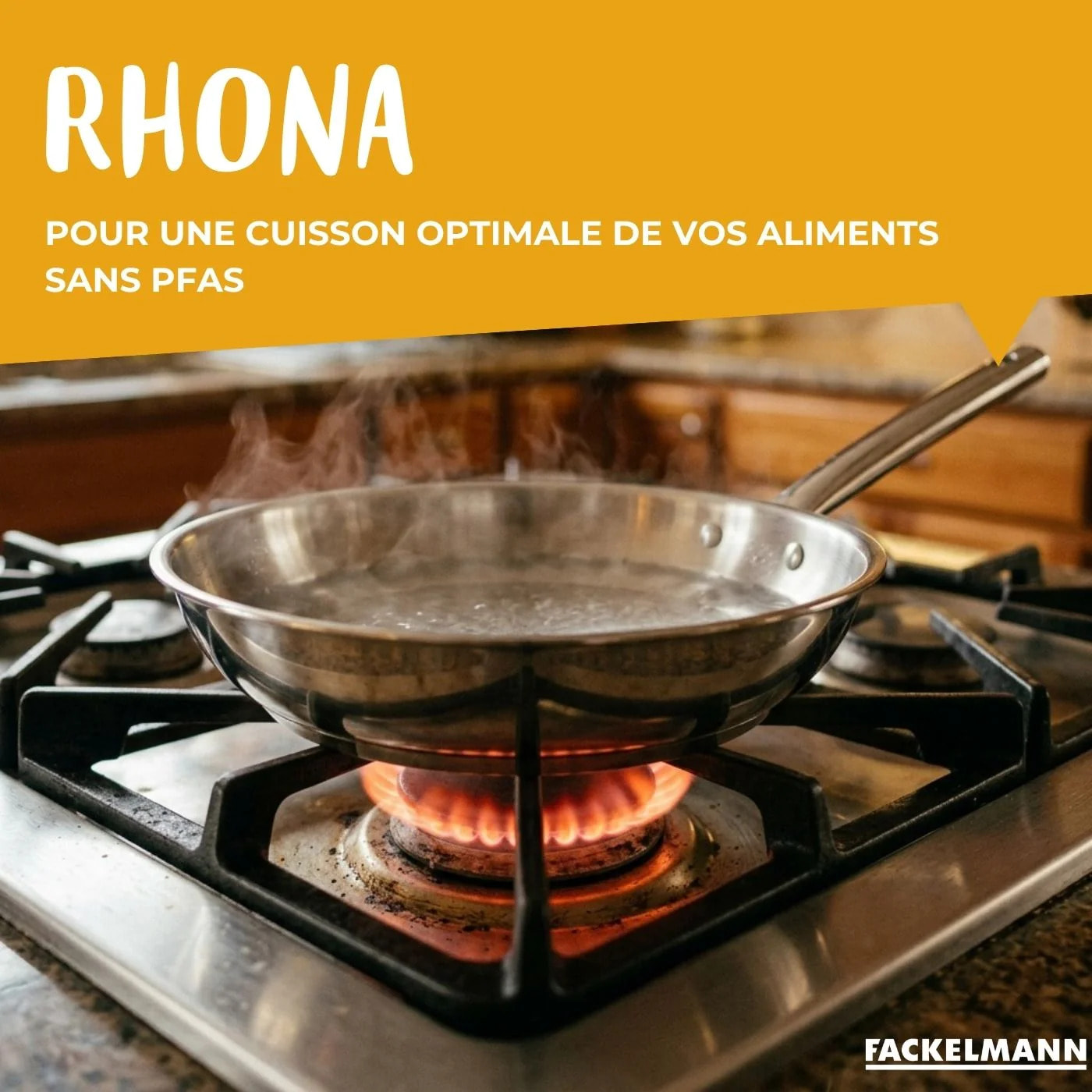 Lot de 2 poêles de cuisson 20 cm et 24 cm en inox Fackelmann Rhona