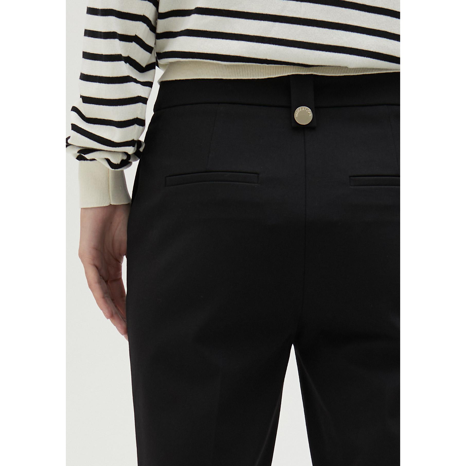Pantaloni a campana slim neri
