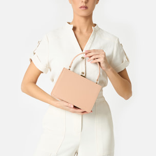 Mini bag donna nude in vernice