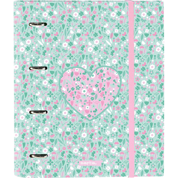 Carpeta 4 anillas 35mm c/recambio safta "cuore"