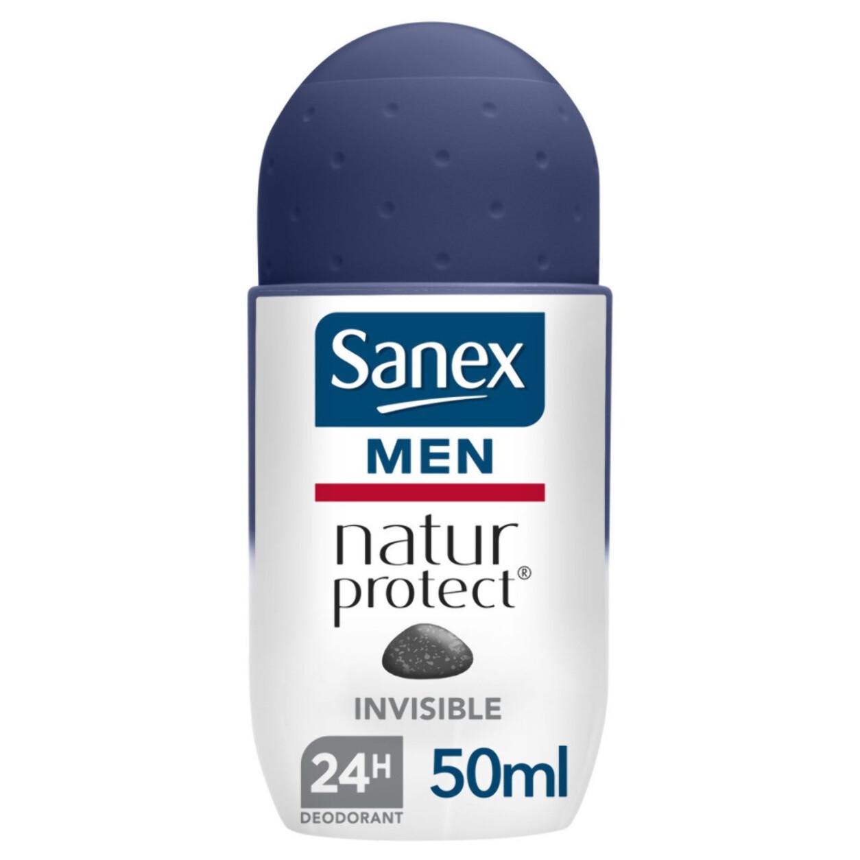 Pack de 6 - Sanex Déodorant Homme Men Natur Protect Invisible bille - 50ml