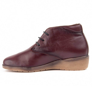 Botín De Cuña - Burdeos - Altura: 4 Cm