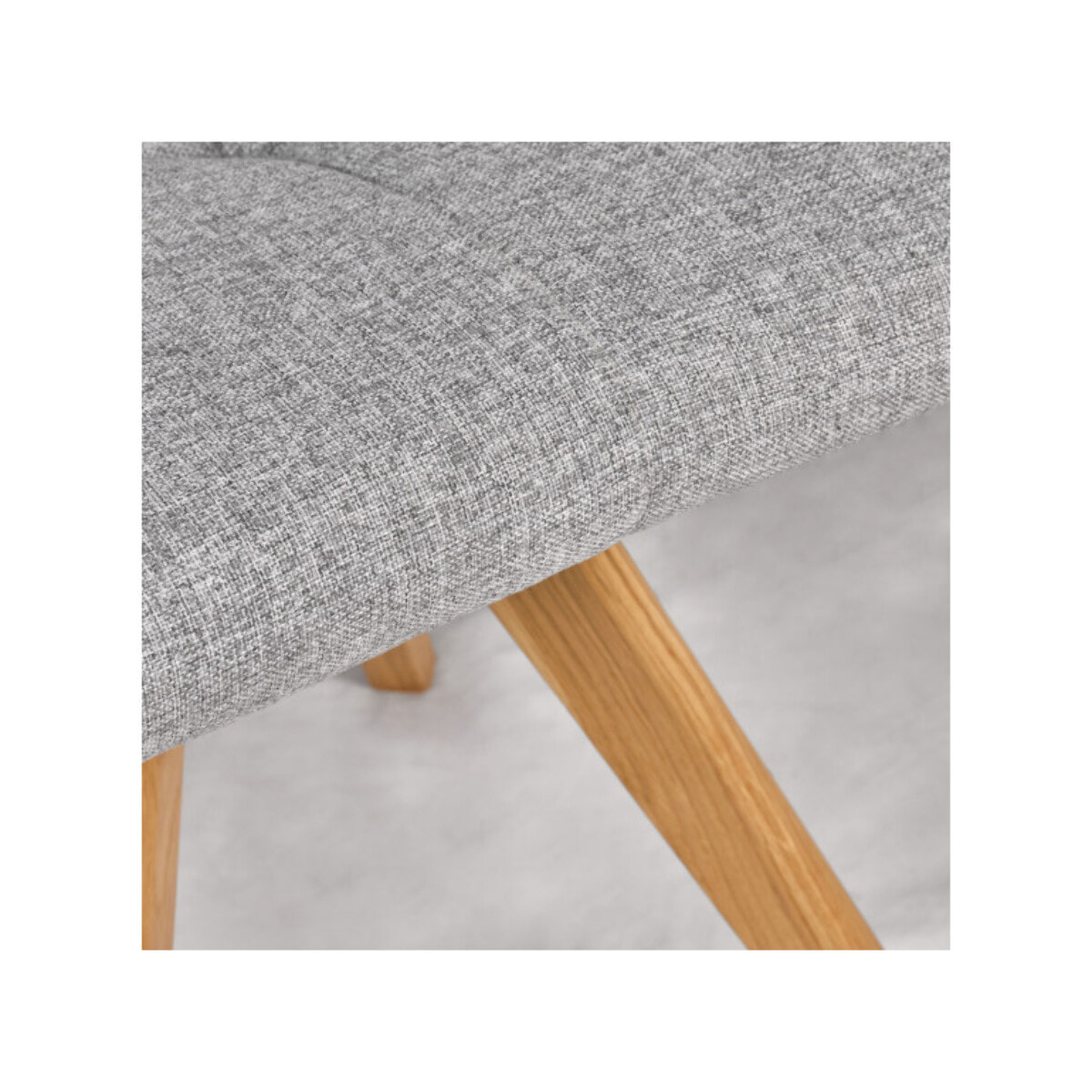 Chaise rotative en tissu & piètement en chêne - 3 coloris - HORTENSE
