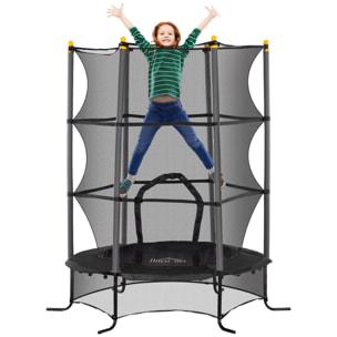 Cama Elástica Infantil Ø163x190 cm Trampolín para Niños de +3 Años con Red de Seguridad y Marco de Acero Carga 50 kg para Interior y Exterior