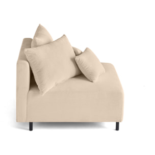 Edinburg - module d'assise - en velours côtelé - Beige