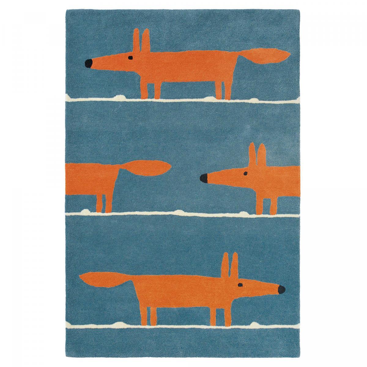 Tapis enfant fait à la main en laine RAIL