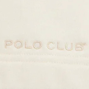 Bermuda jogger ecrù con logo Polo Club