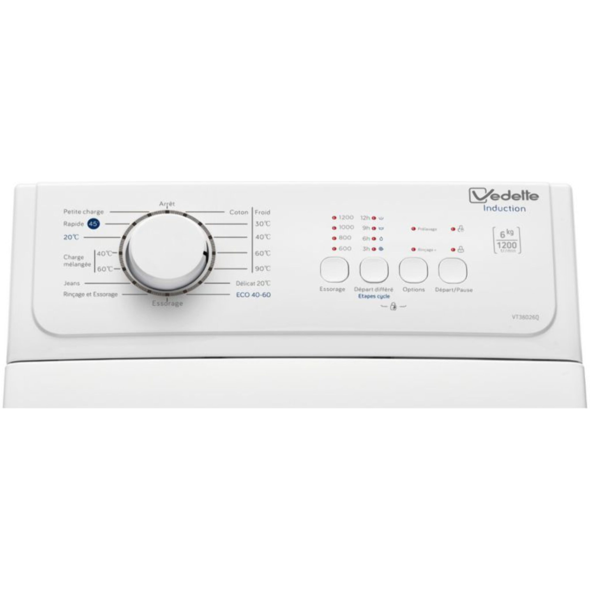 Lave linge top VEDETTE VT36026Q