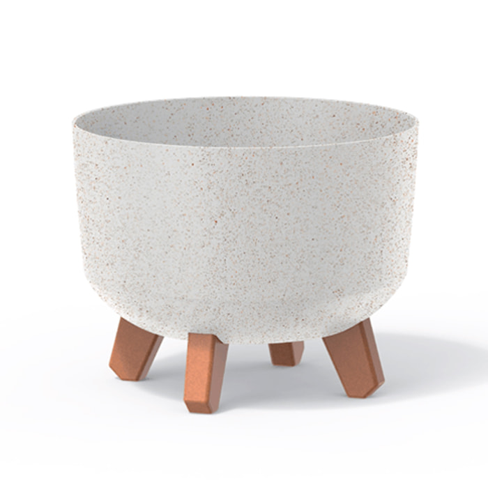 Macetero color blanco roto,sin depósito , colección gracia de 28,5 x 28,5 x 22 cm, capacidad de 9,8 l.