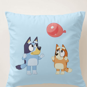 Funda cojin BLUEY con relleno 45x45 .