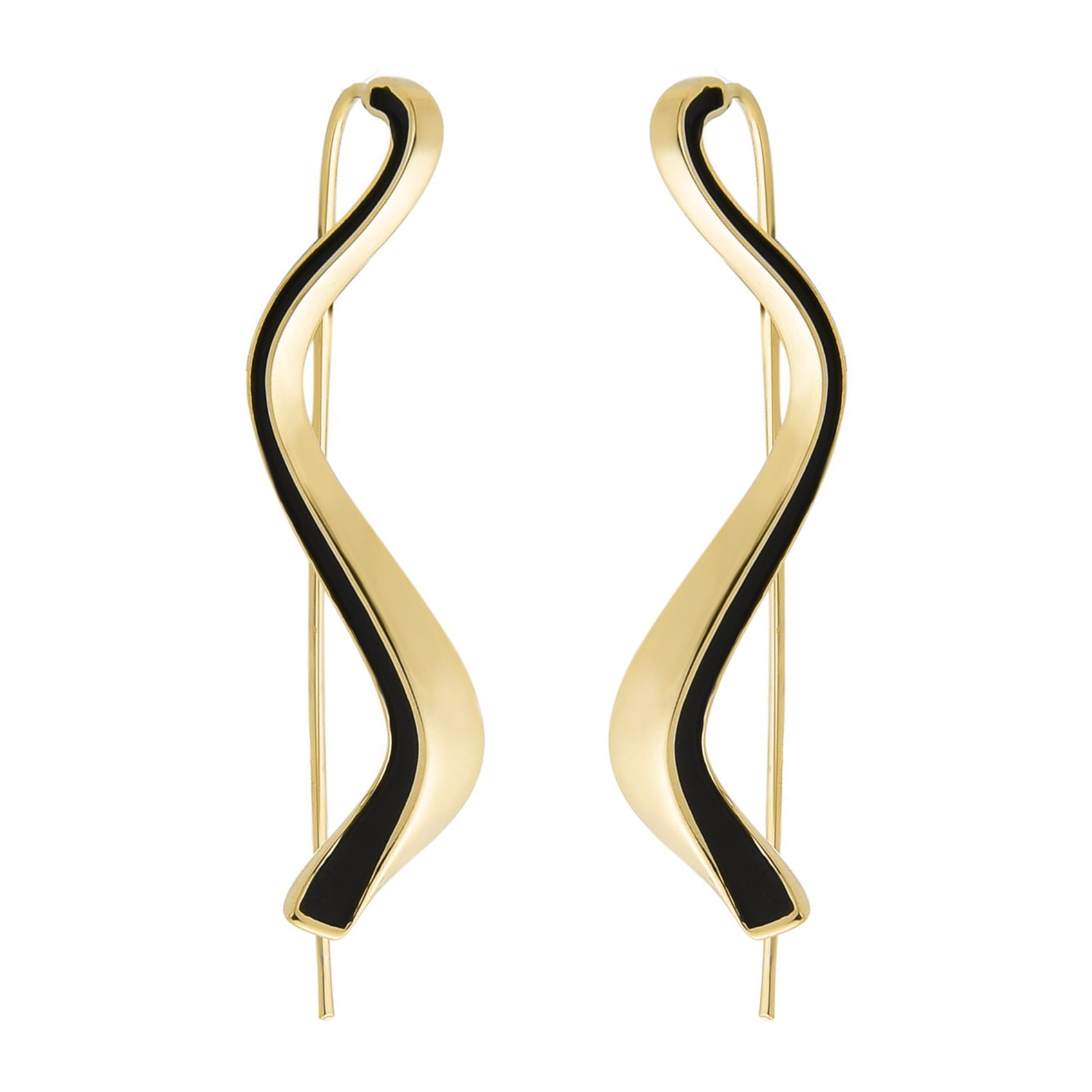 Pendientes acabados en oro amarillo de 18K
