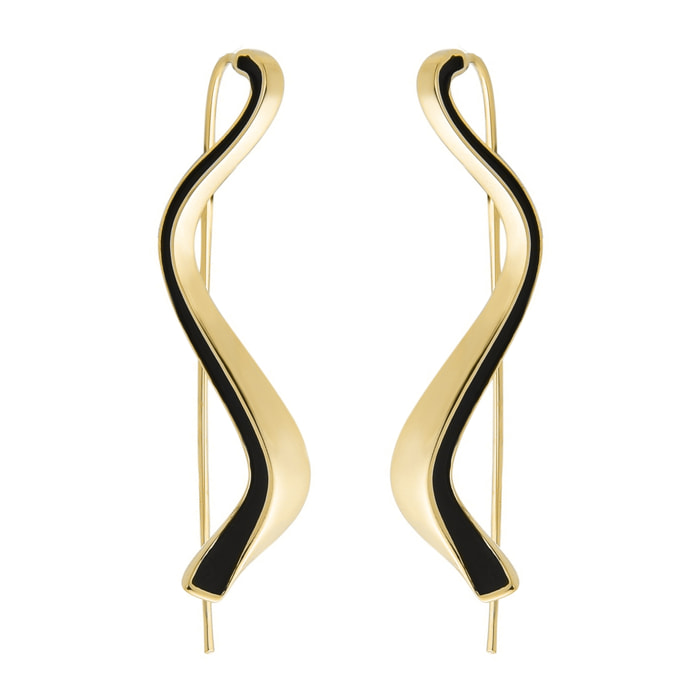 Pendientes acabados en oro amarillo de 18K