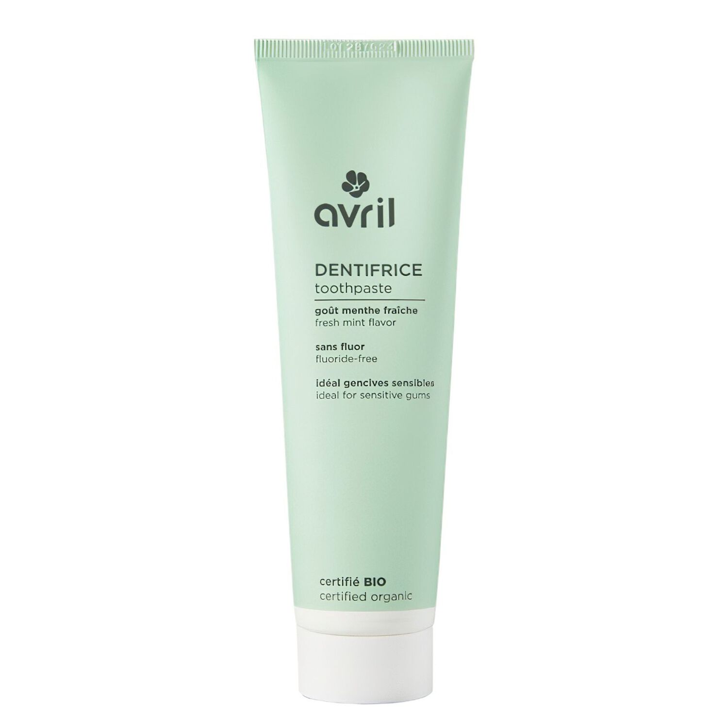 Dentifrice - Certifié bio - Dentifrice goût menthe fraîche - sans fluor 100 ml