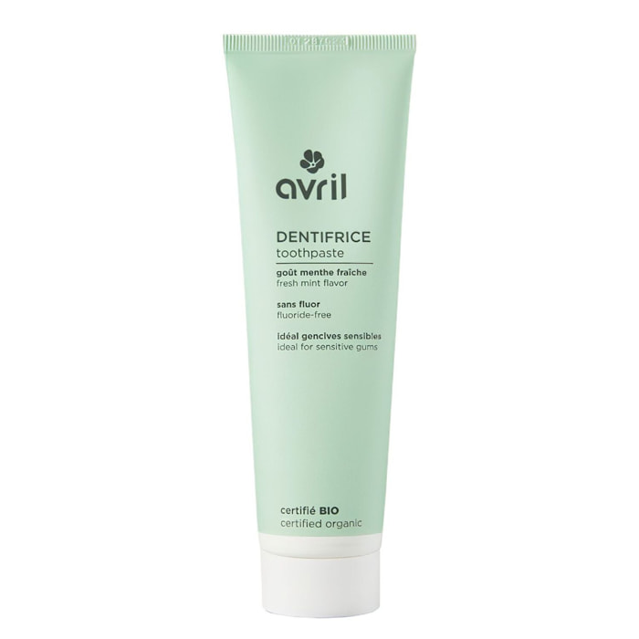 Dentifrice - Certifié bio - Dentifrice goût menthe fraîche - sans fluor 100 ml
