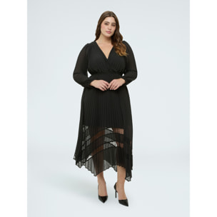 Fiorella Rubino - Vestido DREAM en georgette plisado - Negro