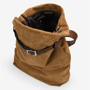 Bolso de hombro cuero con cinturón