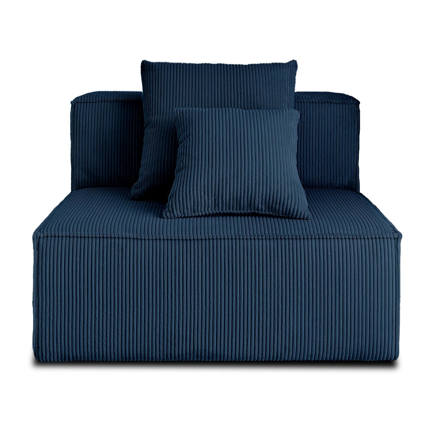 Colombine - module d'assise - en velours côtelé - Bleu nuit