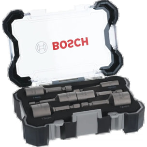 Set de 6 douilles à queue BOSCH 6 pans mâle 1/4' pour vis à tête 6 pans - 2608551079