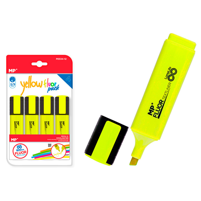 MARCATORE YELLOW FLUOR PACK 4 Uds.
