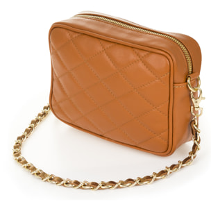 Cleopatra Bolso bandolera Mujer.Piel auténtica Piel Acolchada