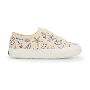 Le Superga Bambino/a Beige 3750 Kids Seashells Print Leggera