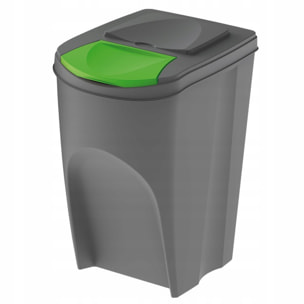 Juego de 3 cubos de reciclaje 105L Prosperplast Sortibox, gris