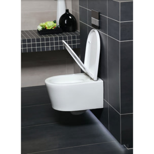 ViConnect Pro S Pack WC Bâti Villeroy & Boch + WC Swiss Aqua Technologies fixations invisibles + Plaque (VCNSAT1AM)