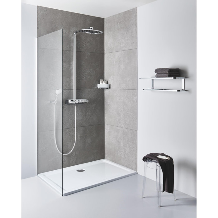 Receveur de douche acrylique 120x80cm blanc alpin