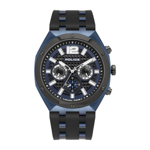 Reloj Police PL15995JSBLU03P Hombre Analogico Cuarzo con Correa de Silicona