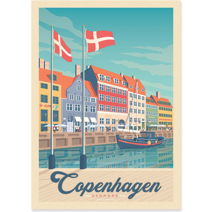 Affiche - Copenhagen - Olahoop Travel Posters