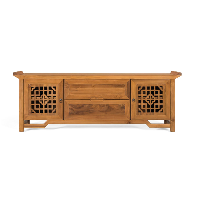 Mueble TV de Madera de Teca 180 Cm Estilo Colonial Oriental