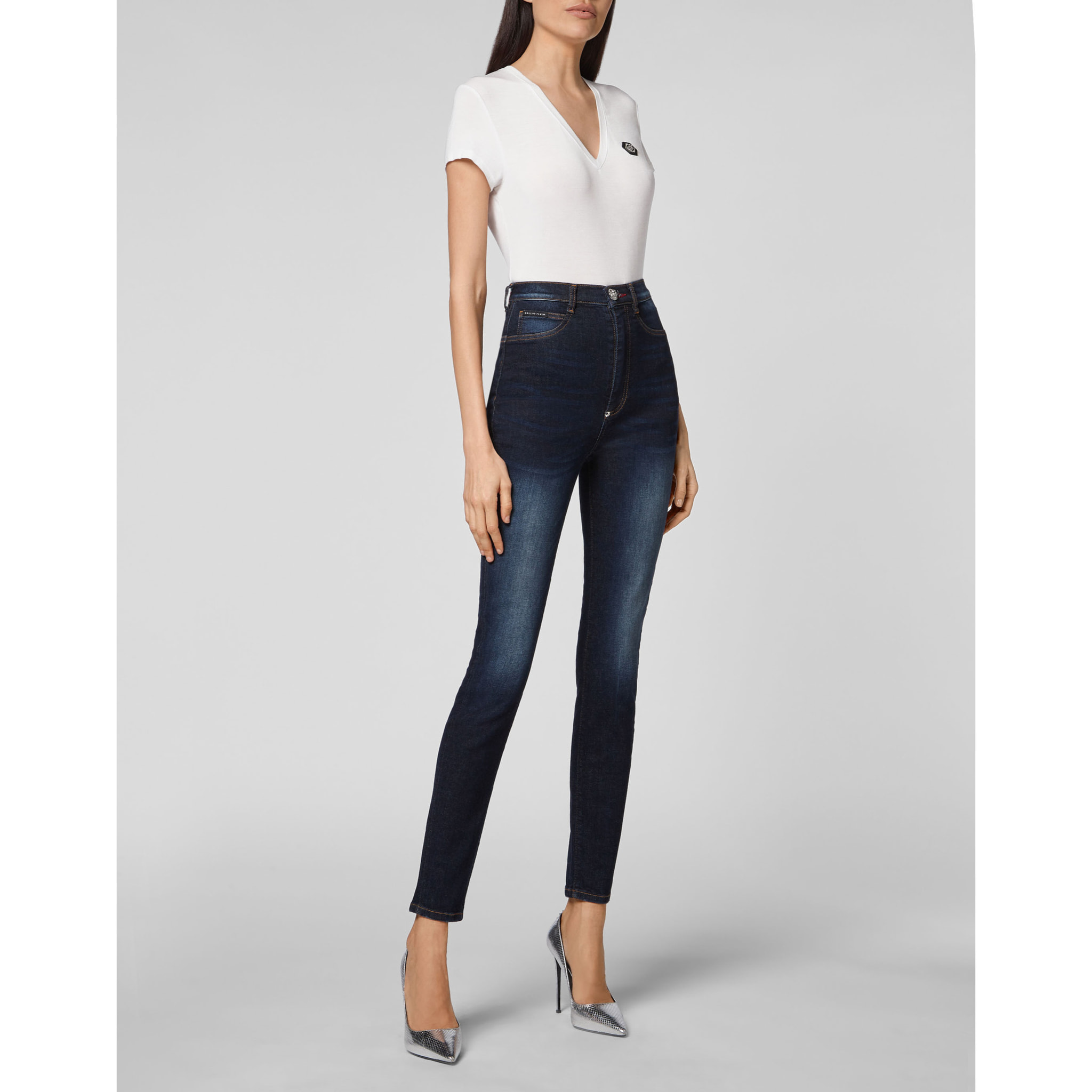 PHILIPP PLEIN Super High Waist Jegging ICONIC PLEIN