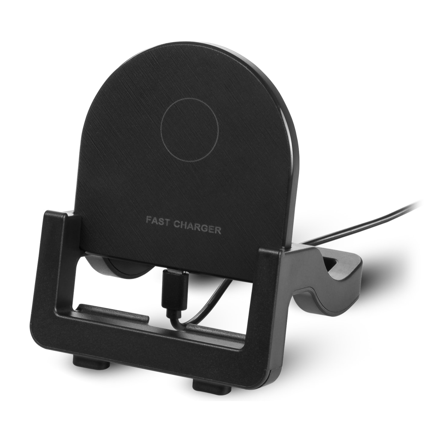 Caricatore wireless rapido Qi 15W. Supporto orizzontale e verticale.