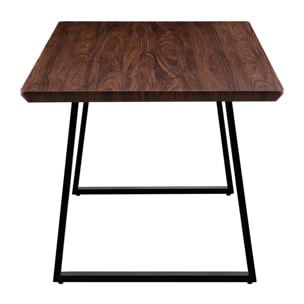 Tavolo da pranzo industrial color noce 180x90x76 cm - Henry