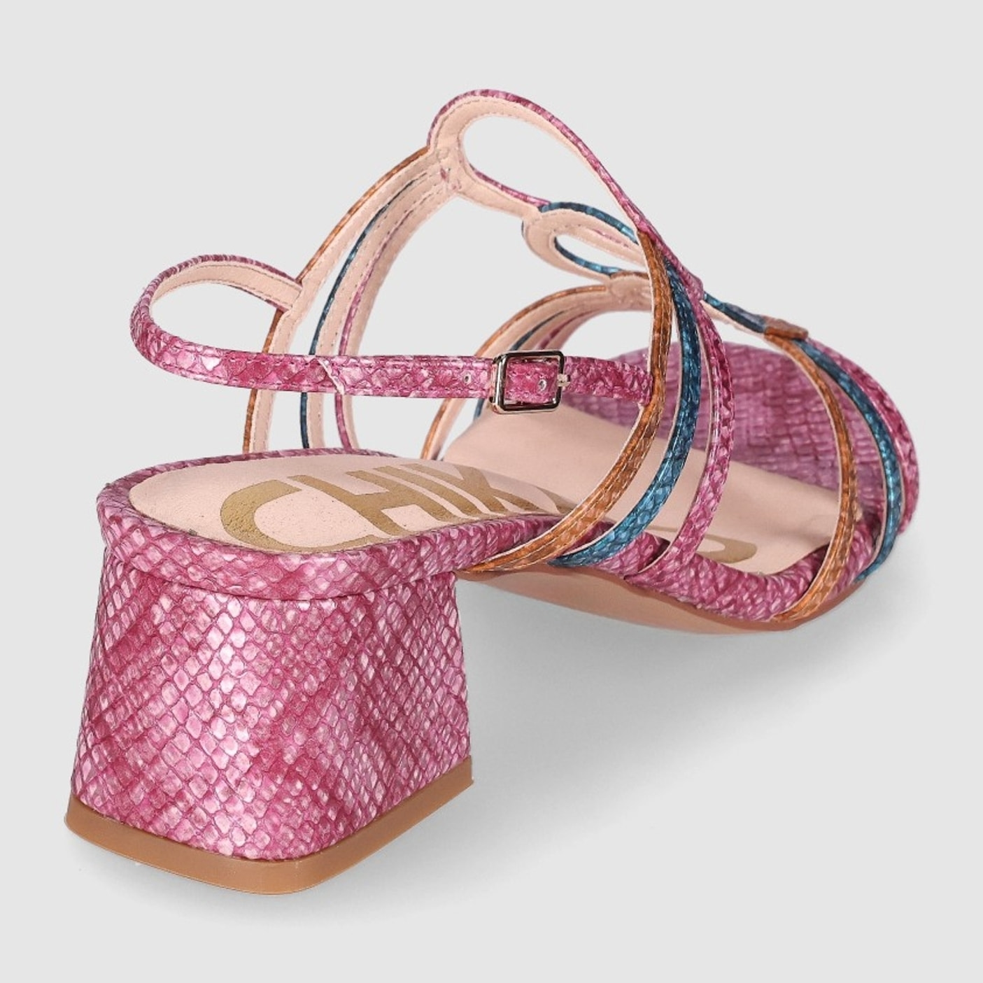 Sandalias de Piel Sintética - Multicolor - Tacón: 5 cm
