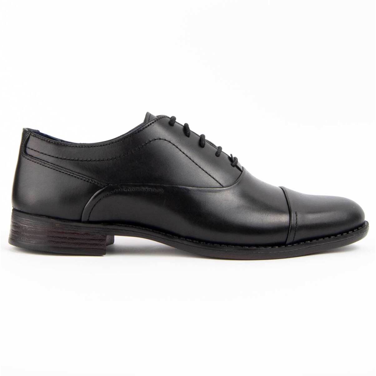 Zapato Oxford De Piel - Negro