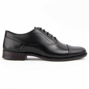 Zapato Oxford De Piel - Negro