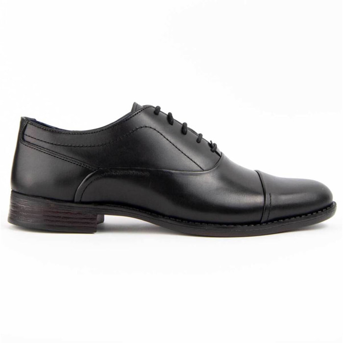 Zapato Oxford De Piel - Negro