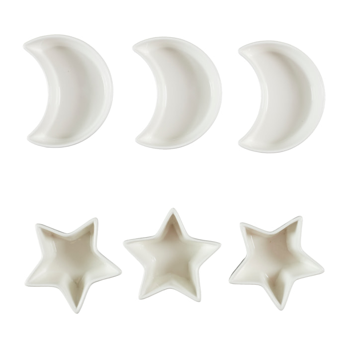 Service Vaiselles 6pcs Etoile Et Lune