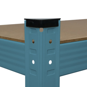 Set da 2 scaffali metallici 150x75x30 cm, cedro