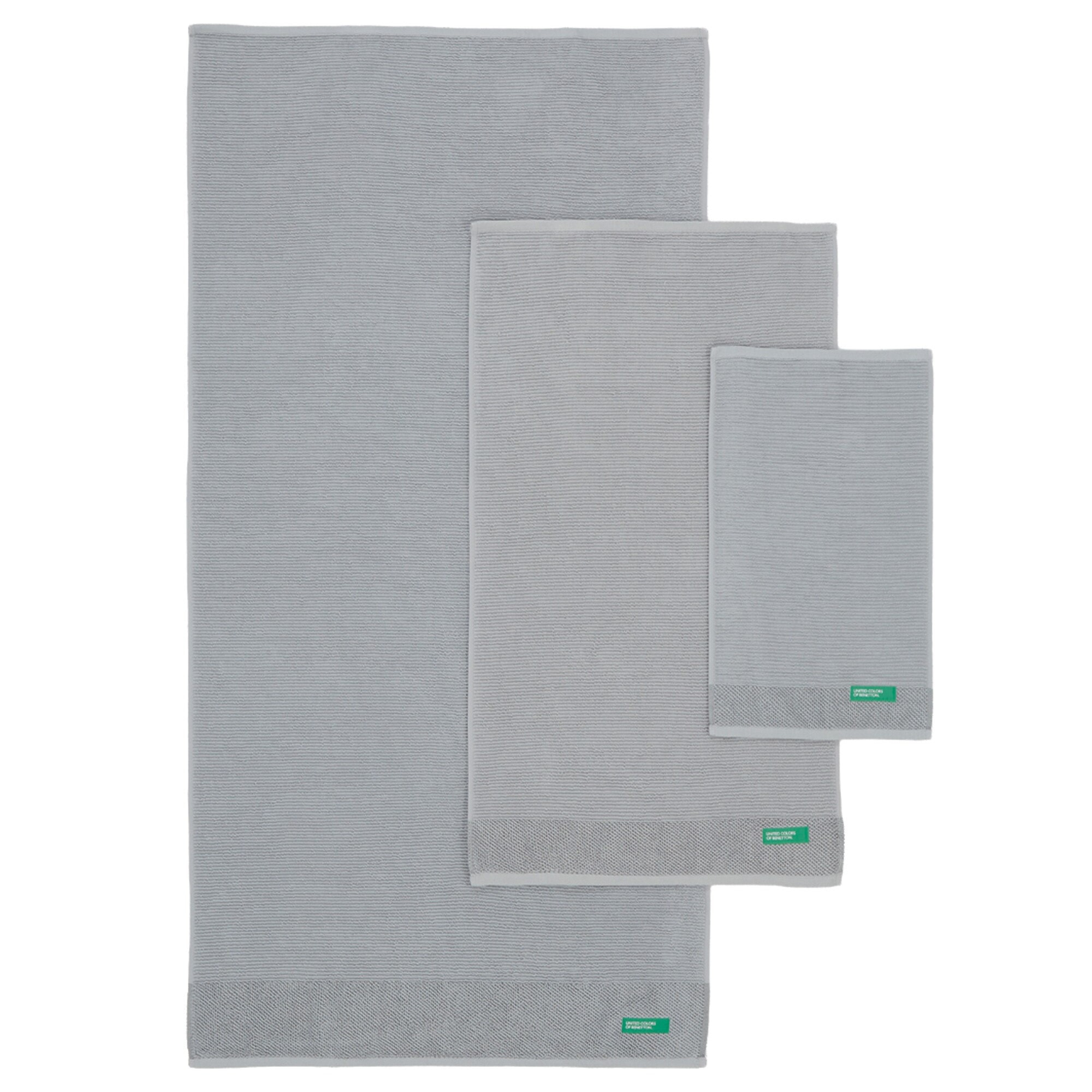 Set 3pcs toallas de baño  gris  benetton