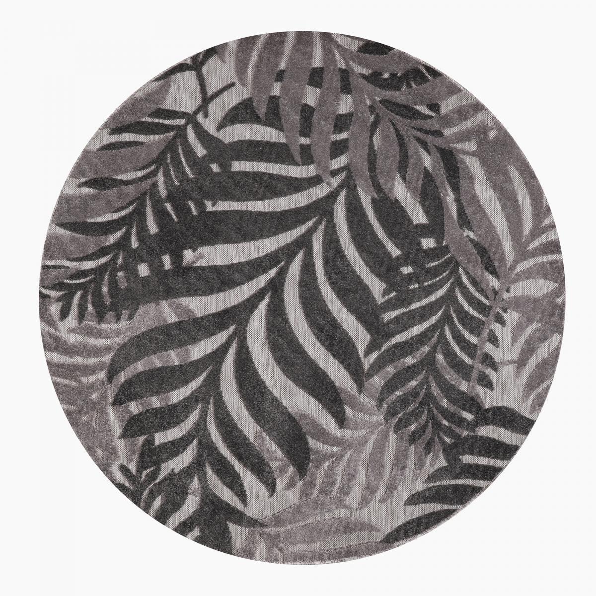 Tapis extérieur tissé kilim rond SULU